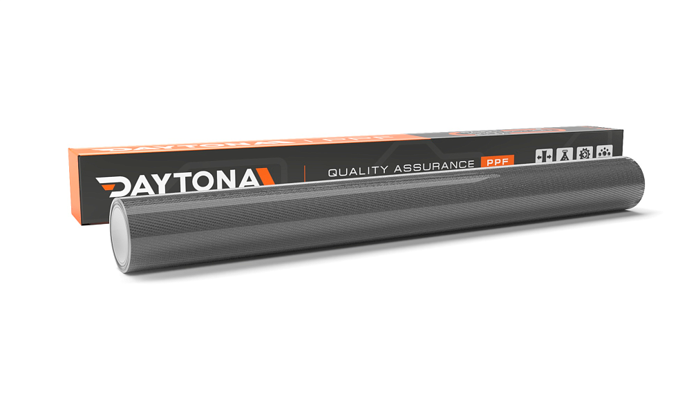 Глянцевая полиуретановая пленка Черный Карбон DAYTONA PPF S200 Carbon Fiber